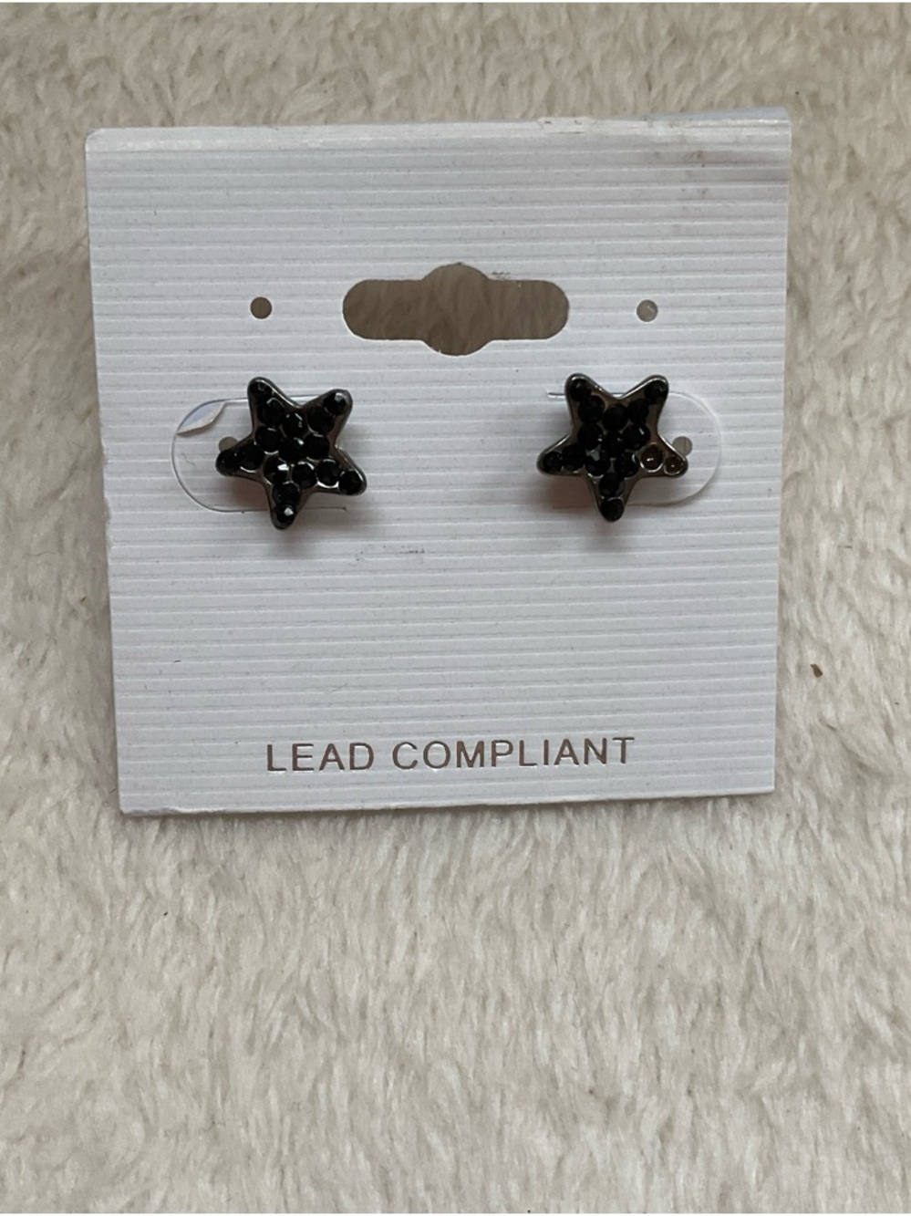 Black Star Stud Earrings - Sleek Sparkle